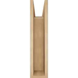 Ekena Millwork - BKTUR0554X16X24IMP05RCPR - Timberthane Faux Wood Imperial Style Bracket w/ Offset Brace, Block Ends, 5 1/2"W x 16"D x 24"H, Primed Tan