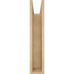 Ekena Millwork - BKTUR0554X16X28IMP05RCPR - Timberthane Faux Wood Imperial Style Bracket w/ Offset Brace, Block Ends, 5 1/2"W x 16"D x 28"H, Primed Tan