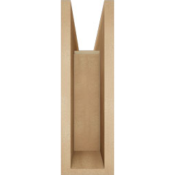 Ekena Millwork - BKTUR0554X18X18IMP05RCPR - Timberthane Faux Wood Imperial Style Bracket w/ Offset Brace, Block Ends, 5 1/2"W x 18"D x 18"H, Primed Tan