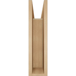 Ekena Millwork - BKTUR0554X18X22IMP05RCPR - Timberthane Faux Wood Imperial Style Bracket w/ Offset Brace, Block Ends, 5 1/2"W x 18"D x 22"H, Primed Tan