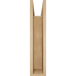 Ekena Millwork - BKTUR0554X18X26IMP05RCPR - Timberthane Faux Wood Imperial Style Bracket w/ Offset Brace, Block Ends, 5 1/2"W x 18"D x 26"H, Primed Tan
