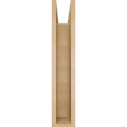 Ekena Millwork - BKTUR0554X18X30IMP05RCPR - Timberthane Faux Wood Imperial Style Bracket w/ Offset Brace, Block Ends, 5 1/2"W x 18"D x 30"H, Primed Tan