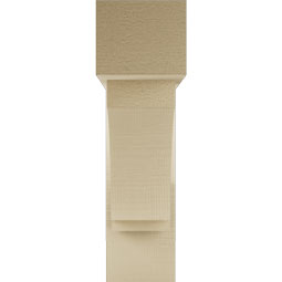 Ekena Millwork - BKTUR0554X20X20IMP05RCPR - Timberthane Faux Wood Imperial Style Bracket w/ Offset Brace, Block Ends, 5 1/2"W x 20"D x 20"H, Primed Tan