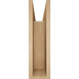 Ekena Millwork - BKTUR0554X20X20IMP05RCPR - Timberthane Faux Wood Imperial Style Bracket w/ Offset Brace, Block Ends, 5 1/2"W x 20"D x 20"H, Primed Tan