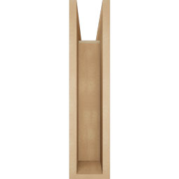 Ekena Millwork - BKTUR0554X20X24IMP05RCPR - Timberthane Faux Wood Imperial Style Bracket w/ Offset Brace, Block Ends, 5 1/2"W x 20"D x 24"H, Primed Tan
