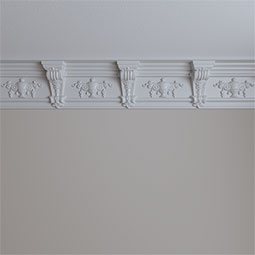 Ekena Millwork - MLD07X06X09JO - Endurathane Jonee Barsom Crown Moulding, 6 5/8"H x 5 1/2"P x 8 5/8"F x 94 1/2"L, Factory Primed
