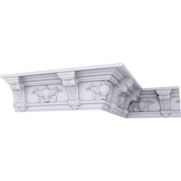 Ekena Millwork - MLD07X06X09JO - Endurathane Jonee Barsom Crown Moulding, 6 5/8"H x 5 1/2"P x 8 5/8"F x 94 1/2"L, Factory Primed