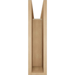 Ekena Millwork - BKTUR0554X22X22IMP05RCPR - Timberthane Faux Wood Imperial Style Bracket w/ Offset Brace, Block Ends, 5 1/2"W x 22"D x 22"H, Primed Tan