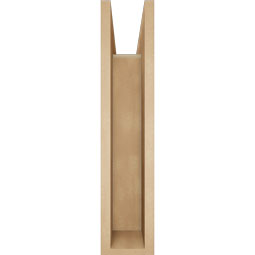 Ekena Millwork - BKTUR0554X22X26IMP05RCPR - Timberthane Faux Wood Imperial Style Bracket w/ Offset Brace, Block Ends, 5 1/2"W x 22"D x 26"H, Primed Tan