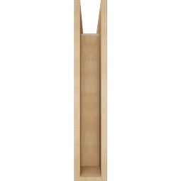 Ekena Millwork - BKTUR0554X22X30IMP05RCPR - Timberthane Faux Wood Imperial Style Bracket w/ Offset Brace, Block Ends, 5 1/2"W x 22"D x 30"H, Primed Tan