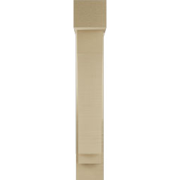 Ekena Millwork - BKTUR0554X22X34IMP05RCPR - Timberthane Faux Wood Imperial Style Bracket w/ Offset Brace, Block Ends, 5 1/2"W x 22"D x 34"H, Primed Tan