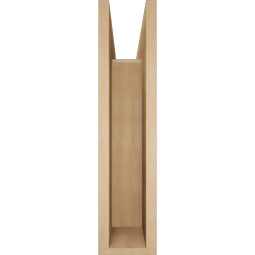 Ekena Millwork - BKTUR0554X24X24IMP05RCPR - Timberthane Faux Wood Imperial Style Bracket w/ Offset Brace, Block Ends, 5 1/2"W x 24"D x 24"H, Primed Tan