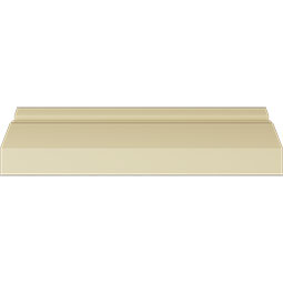 Ekena Millwork - MLD06X06X09HM - Endurathane Hampton Crown Moulding, 6 1/4"H x 6 1/4"P x 8 7/8"F x 94 1/2"L, Factory Primed