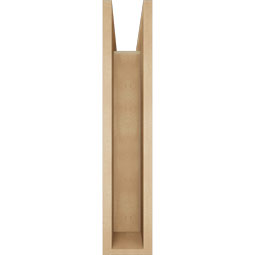 Ekena Millwork - BKTUR0554X24X28IMP05RCPR - Timberthane Faux Wood Imperial Style Bracket w/ Offset Brace, Block Ends, 5 1/2"W x 24"D x 28"H, Primed Tan