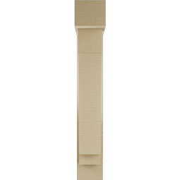Ekena Millwork - BKTUR0554X24X36IMP05RCPR - Timberthane Faux Wood Imperial Style Bracket w/ Offset Brace, Block Ends, 5 1/2"W x 24"D x 36"H, Primed Tan