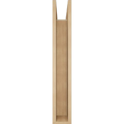 Ekena Millwork - BKTUR0554X24X36IMP05RCPR - Timberthane Faux Wood Imperial Style Bracket w/ Offset Brace, Block Ends, 5 1/2"W x 24"D x 36"H, Primed Tan