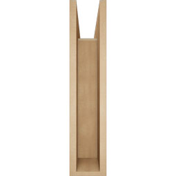 Ekena Millwork - BKTUR0554X26X26IMP05RCPR - Timberthane Faux Wood Imperial Style Bracket w/ Offset Brace, Block Ends, 5 1/2"W x 26"D x 26"H, Primed Tan