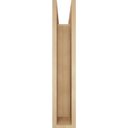 Ekena Millwork - BKTUR0554X26X30IMP05RCPR - Timberthane Faux Wood Imperial Style Bracket w/ Offset Brace, Block Ends, 5 1/2"W x 26"D x 30"H, Primed Tan