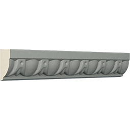 Ekena Millwork - MLD01X01EG - Endurathane Egg & Dart Panel Moulding, 1 1/4"H x 5/8"P x 94 1/2"L, Factory Primed