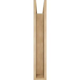 Ekena Millwork - BKTUR0554X26X34IMP05RCPR - Timberthane Faux Wood Imperial Style Bracket w/ Offset Brace, Block Ends, 5 1/2"W x 26"D x 34"H, Primed Tan