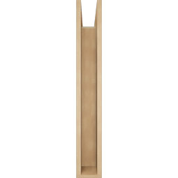 Ekena Millwork - BKTUR0554X26X38IMP05RCPR - Timberthane Faux Wood Imperial Style Bracket w/ Offset Brace, Block Ends, 5 1/2"W x 26"D x 38"H, Primed Tan