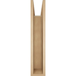 Ekena Millwork - BKTUR0554X28X28IMP05RCPR - Timberthane Faux Wood Imperial Style Bracket w/ Offset Brace, Block Ends, 5 1/2"W x 28"D x 28"H, Primed Tan