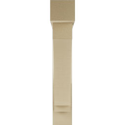 Ekena Millwork - BKTUR0554X28X32IMP05RCPR - Timberthane Faux Wood Imperial Style Bracket w/ Offset Brace, Block Ends, 5 1/2"W x 28"D x 32"H, Primed Tan
