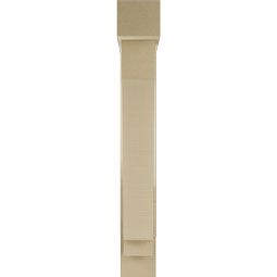 Ekena Millwork - BKTUR0554X28X40IMP05RCPR - Timberthane Faux Wood Imperial Style Bracket w/ Offset Brace, Block Ends, 5 1/2"W x 28"D x 40"H, Primed Tan