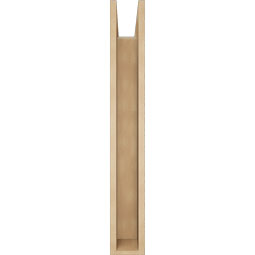 Ekena Millwork - BKTUR0554X28X40IMP05RCPR - Timberthane Faux Wood Imperial Style Bracket w/ Offset Brace, Block Ends, 5 1/2"W x 28"D x 40"H, Primed Tan