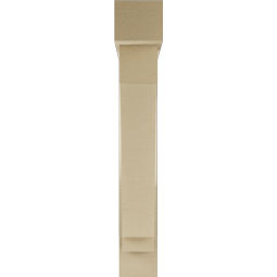 Ekena Millwork - BKTUR0554X30X36IMP05RCPR - Timberthane Faux Wood Imperial Style Bracket w/ Offset Brace, Block Ends, 5 1/2"W x 30"D x 36"H, Primed Tan
