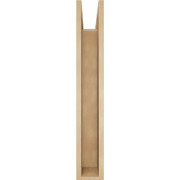 Ekena Millwork - BKTUR0554X30X36IMP05RCPR - Timberthane Faux Wood Imperial Style Bracket w/ Offset Brace, Block Ends, 5 1/2"W x 30"D x 36"H, Primed Tan