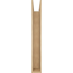 Ekena Millwork - BKTUR0554X30X38IMP05RCPR - Timberthane Faux Wood Imperial Style Bracket w/ Offset Brace, Block Ends, 5 1/2"W x 30"D x 38"H, Primed Tan