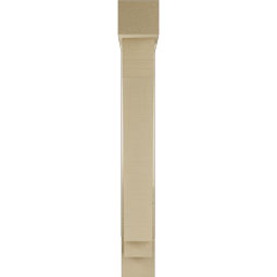 Ekena Millwork - BKTUR0554X30X42IMP05RCPR - Timberthane Faux Wood Imperial Style Bracket w/ Offset Brace, Block Ends, 5 1/2"W x 30"D x 42"H, Primed Tan