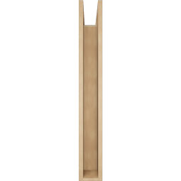 Ekena Millwork - BKTUR0554X30X42IMP05RCPR - Timberthane Faux Wood Imperial Style Bracket w/ Offset Brace, Block Ends, 5 1/2"W x 30"D x 42"H, Primed Tan