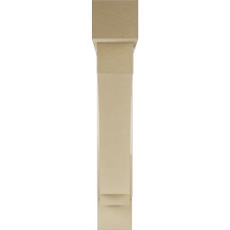 Ekena Millwork - BKTUR0554X32X32IMP05RCPR - Timberthane Faux Wood Imperial Style Bracket w/ Offset Brace, Block Ends, 5 1/2"W x 32"D x 32"H, Primed Tan