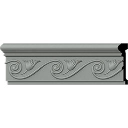 Ekena Millwork - MLD06X01FL - Endurathane Floral Panel Moulding, 5 1/2"H x 1 3/8"P x 94 1/2"L, Factory Primed