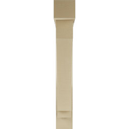 Ekena Millwork - BKTUR0554X34X38IMP05RCPR - Timberthane Faux Wood Imperial Style Bracket w/ Offset Brace, Block Ends, 5 1/2"W x 34"D x 38"H, Primed Tan