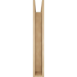 Ekena Millwork - BKTUR0554X34X38IMP05RCPR - Timberthane Faux Wood Imperial Style Bracket w/ Offset Brace, Block Ends, 5 1/2"W x 34"D x 38"H, Primed Tan