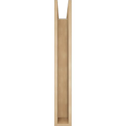 Ekena Millwork - BKTUR0554X34X40IMP05RCPR - Timberthane Faux Wood Imperial Style Bracket w/ Offset Brace, Block Ends, 5 1/2"W x 34"D x 40"H, Primed Tan
