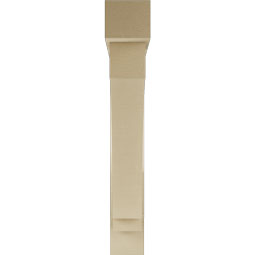 Ekena Millwork - BKTUR0554X36X36IMP05RCPR - Timberthane Faux Wood Imperial Style Bracket w/ Offset Brace, Block Ends, 5 1/2"W x 36"D x 36"H, Primed Tan