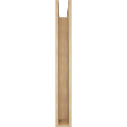 Ekena Millwork - BKTUR0554X36X44IMP05RCPR - Timberthane Faux Wood Imperial Style Bracket w/ Offset Brace, Block Ends, 5 1/2"W x 36"D x 44"H, Primed Tan