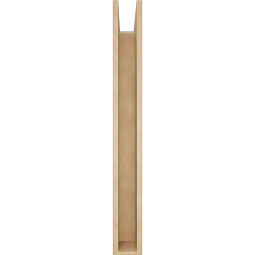 Ekena Millwork - BKTUR0554X36X48IMP05RCPR - Timberthane Faux Wood Imperial Style Bracket w/ Offset Brace, Block Ends, 5 1/2"W x 36"D x 48"H, Primed Tan