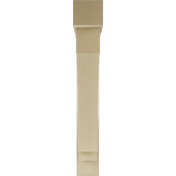 Ekena Millwork - BKTUR0554X38X38IMP05RCPR - Timberthane Faux Wood Imperial Style Bracket w/ Offset Brace, Block Ends, 5 1/2"W x 38"D x 38"H, Primed Tan
