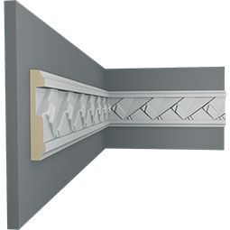 Ekena Millwork - MLD03X01WF - Endurathane Woodruff Panel Moulding, 3"H x 5/8"P x 94 1/2"L, Factory Primed