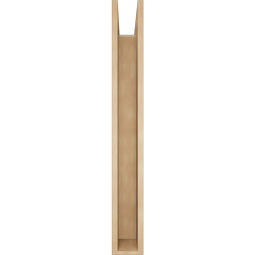 Ekena Millwork - BKTUR0554X40X44IMP05RCPR - Timberthane Faux Wood Imperial Style Bracket w/ Offset Brace, Block Ends, 5 1/2"W x 40"D x 44"H, Primed Tan
