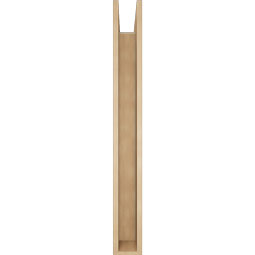 Ekena Millwork - BKTUR0554X42X48IMP05RCPR - Timberthane Faux Wood Imperial Style Bracket w/ Offset Brace, Block Ends, 5 1/2"W x 42"D x 48"H, Primed Tan