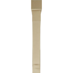 Ekena Millwork - BKTUR0554X44X44IMP05RCPR - Timberthane Faux Wood Imperial Style Bracket w/ Offset Brace, Block Ends, 5 1/2"W x 44"D x 44"H, Primed Tan