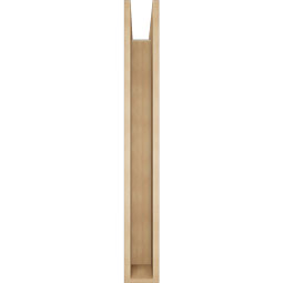 Ekena Millwork - BKTUR0554X44X44IMP05RCPR - Timberthane Faux Wood Imperial Style Bracket w/ Offset Brace, Block Ends, 5 1/2"W x 44"D x 44"H, Primed Tan