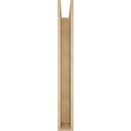 Ekena Millwork - BKTUR0554X46X46IMP05RCPR - Timberthane Faux Wood Imperial Style Bracket w/ Offset Brace, Block Ends, 5 1/2"W x 46"D x 46"H, Primed Tan