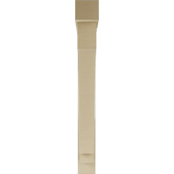 Ekena Millwork - BKTUR0554X48X48IMP05RCPR - Timberthane Faux Wood Imperial Style Bracket w/ Offset Brace, Block Ends, 5 1/2"W x 48"D x 48"H, Primed Tan